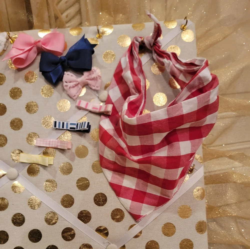 Little Girls Bandana, Hair Bows And Hair Clips